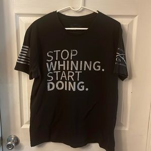 Grunt Style Mens Large “Stop Whining Start Doing” Black Short Sleeve T-Shirt